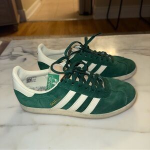Adidas Gazelle Green White Sneakers